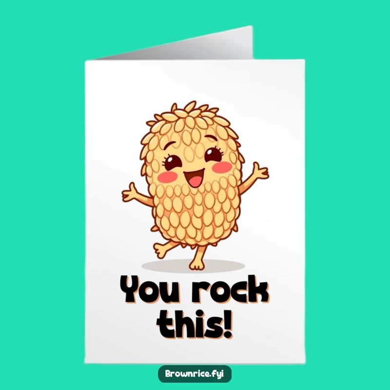 Free Printable Congrats Card: Happy Rice Grain Dance Funny Downloadable