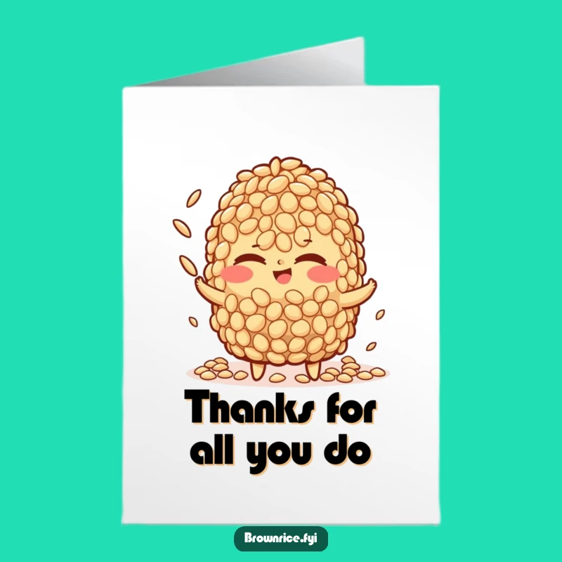 Free Printable Thank You Card: Brown Rice Winking Juggler Gift