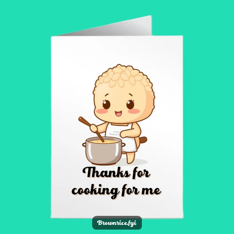 Free Printable Thank You Card: Chef Rice Pal, a Sweet Downloadable Gift