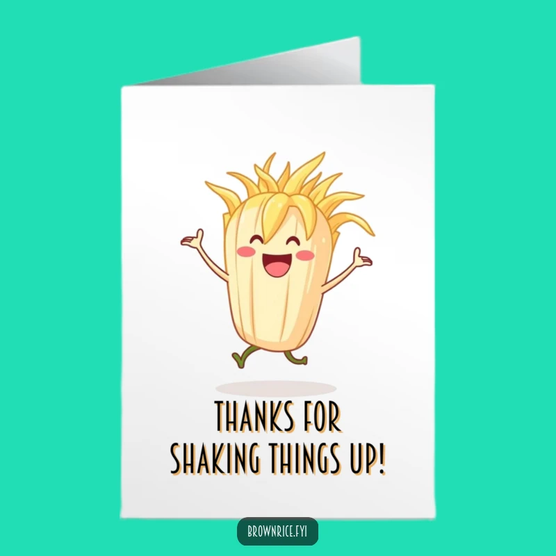 Free Printable Thank You Card: Dancing Rice Pal, Downloadable Gift