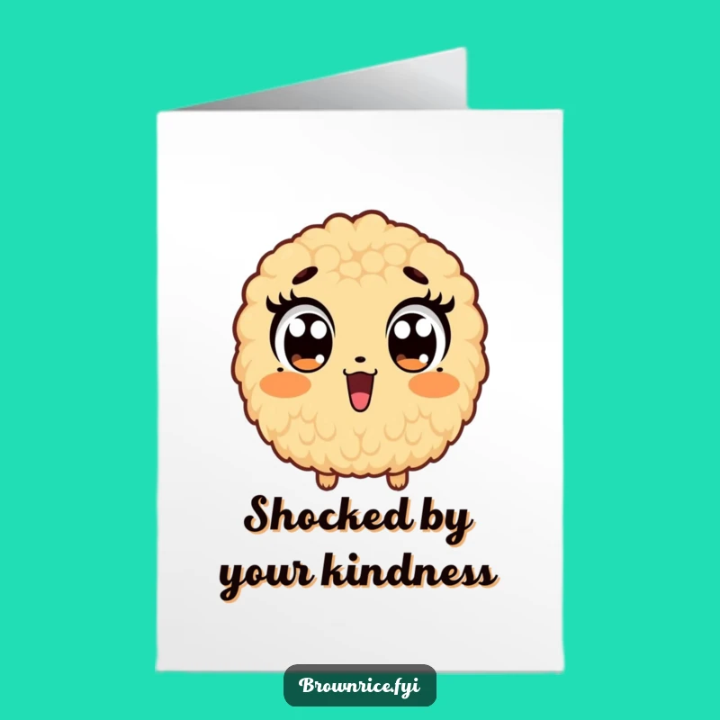 Free Printable Thank You Card: Surprised Rice - Funny Downloadable Gift