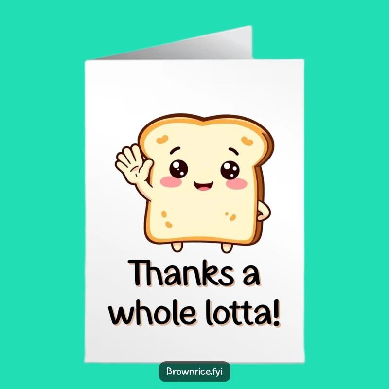 Free Printable Thank You Card: Toast Wave, Humor Downloadable