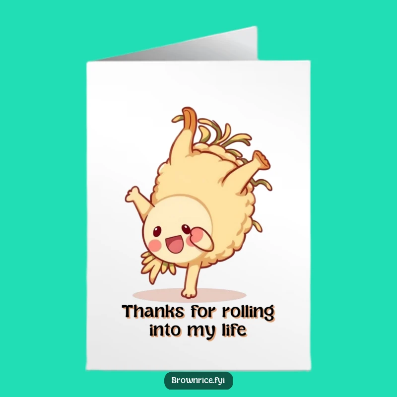 Free Printable Thank You Card: Brown Rice Somersault Grateful Downloadable Gift