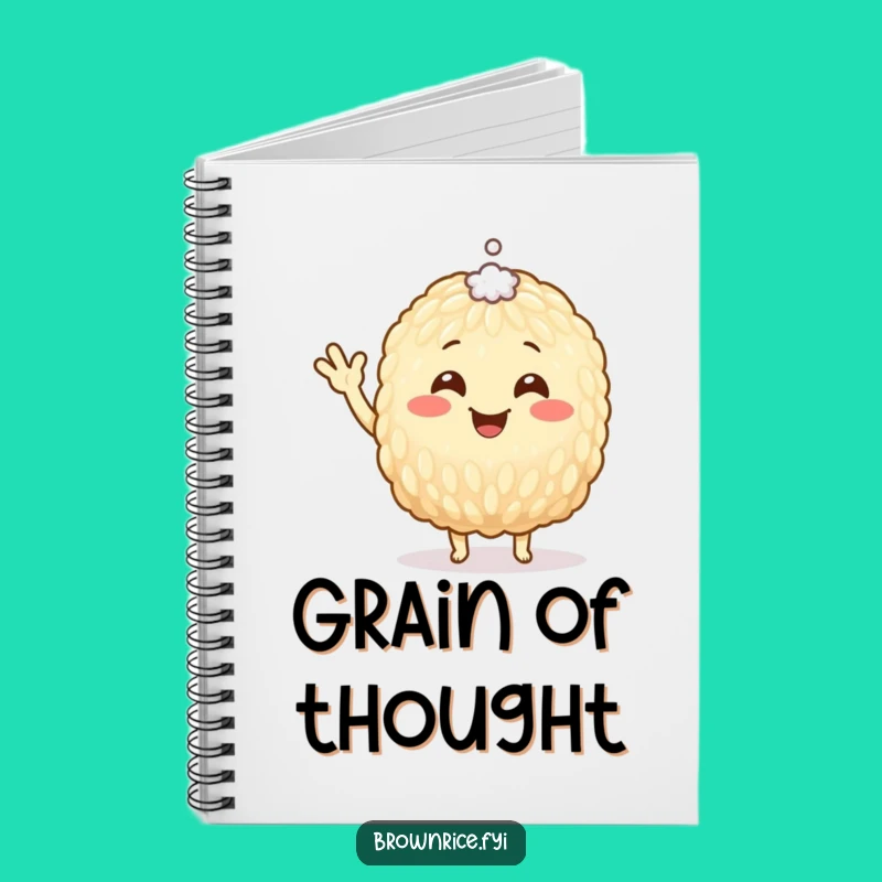 Funny Brown Rice Grain Notebook: Jot Down Ideas with Whimsical Charm