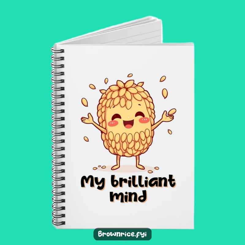 Funny Brown Rice Juggler Notebook: Capture Thoughts with a Skilled Grain!