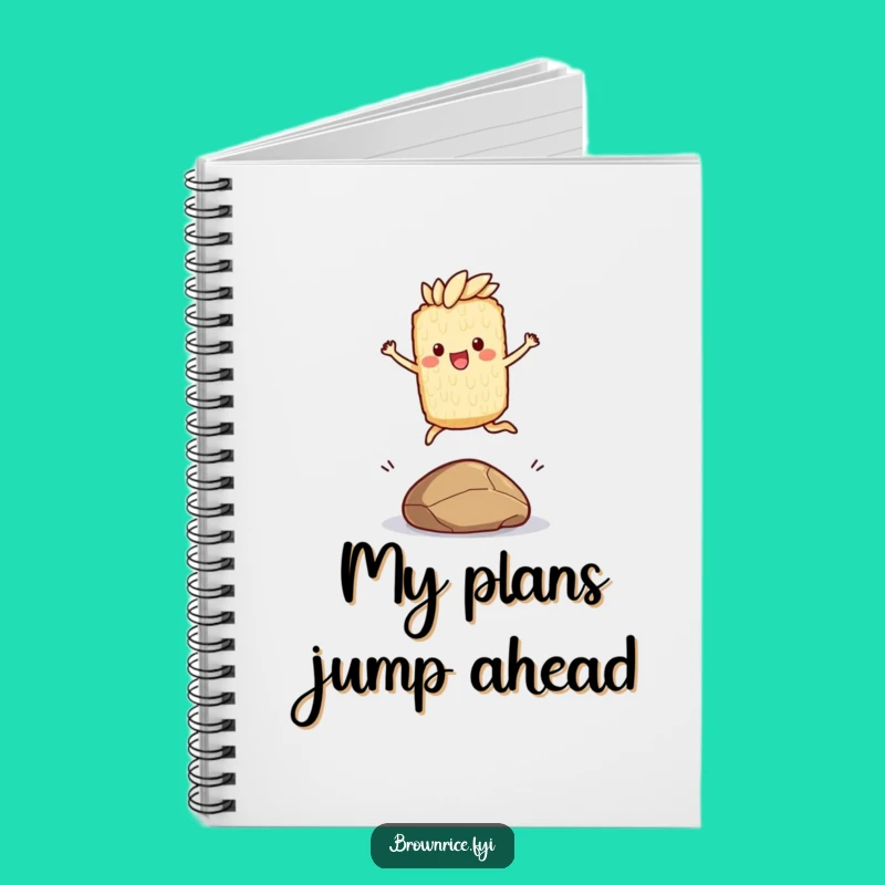 Funny Brown Rice Jumping Pebble Notebook: Jot Down Your Adventures