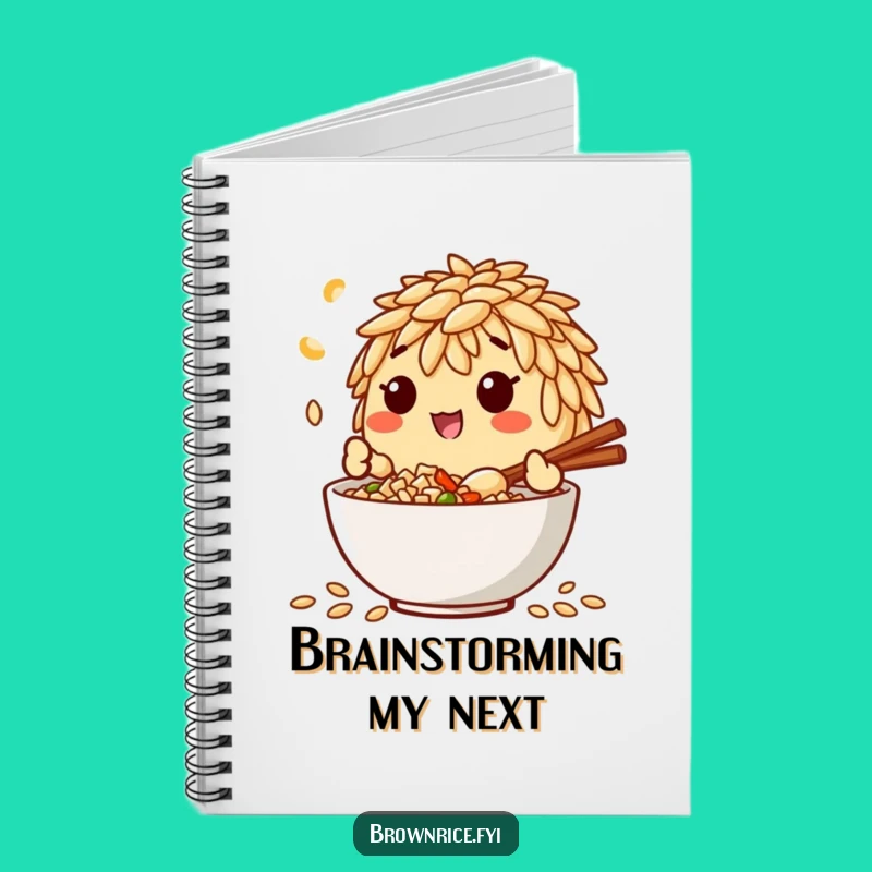Funny Brown Rice Mixing Notebook: Chef Character Journal, Ideal Funny Gift