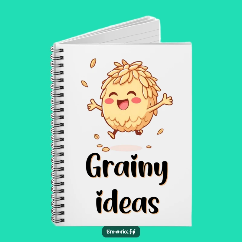 Funny Brown Rice Notebook: Jot Down Your Happy Ideas