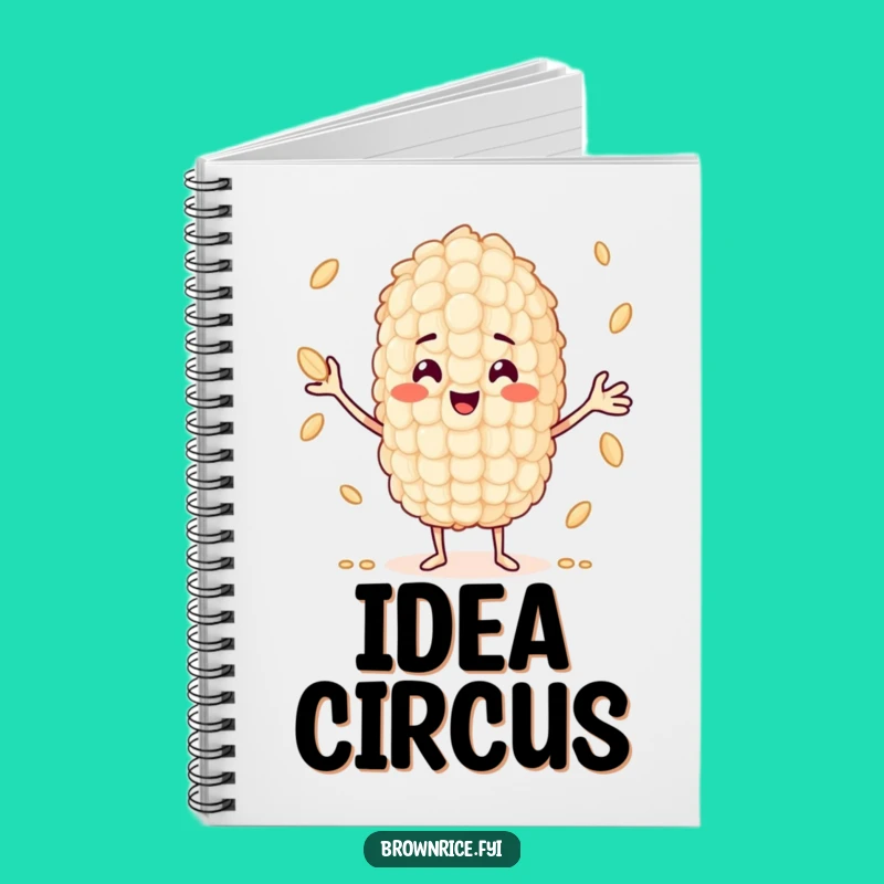 Funny Rice Juggling Notebook: Jot Brilliance with This Hilarious Character