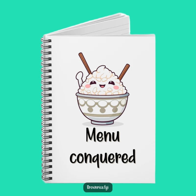 Funny Victory Rice Bowl Notebook: Record Wins with Hilarious Character