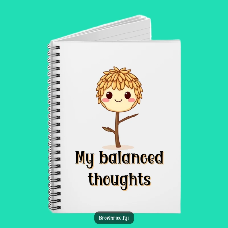 Funny Balancing Rice Grain Notebook, Whimsical Journal for a Delicate Gift