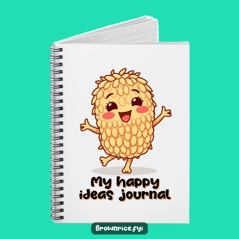 Funny Brown Rice Grain Dance Notebook: Jot Down Ideas with a Smile