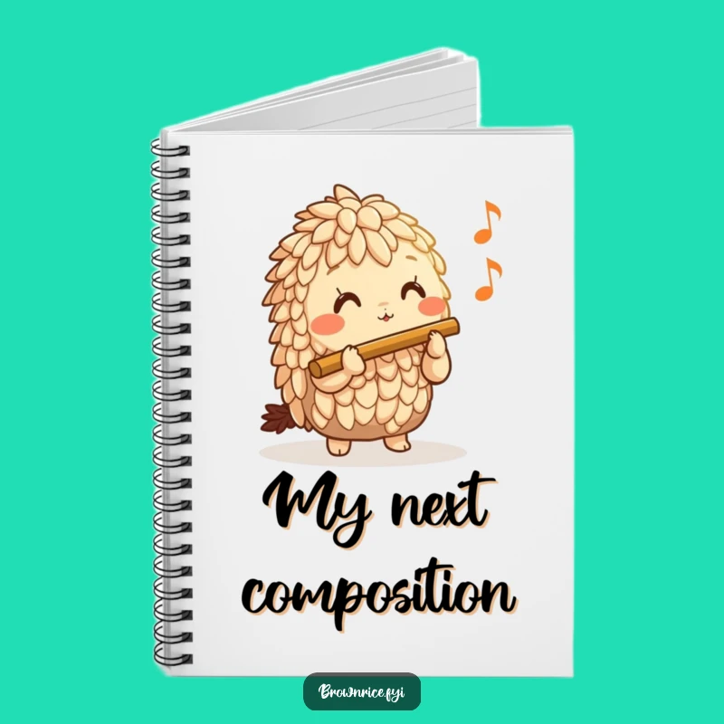 Funny Brown Rice Flute Journal - Musical Thoughts & Ideas Gift