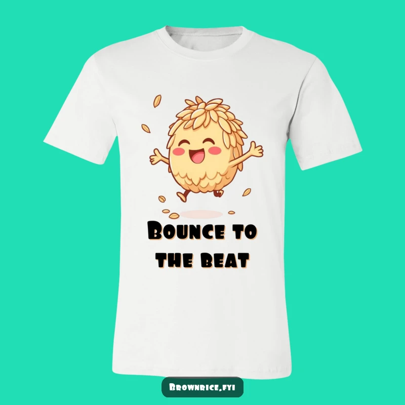 Funny Brown Rice Bouncing T-Shirt: Hilarious Foodie Apparel