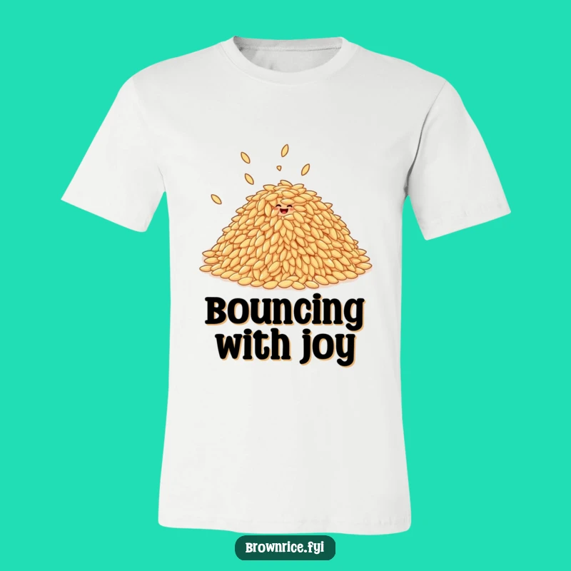 Funny Giggling Rice Grains Tee Shirt, Joyful Graphic for a Happy Gift