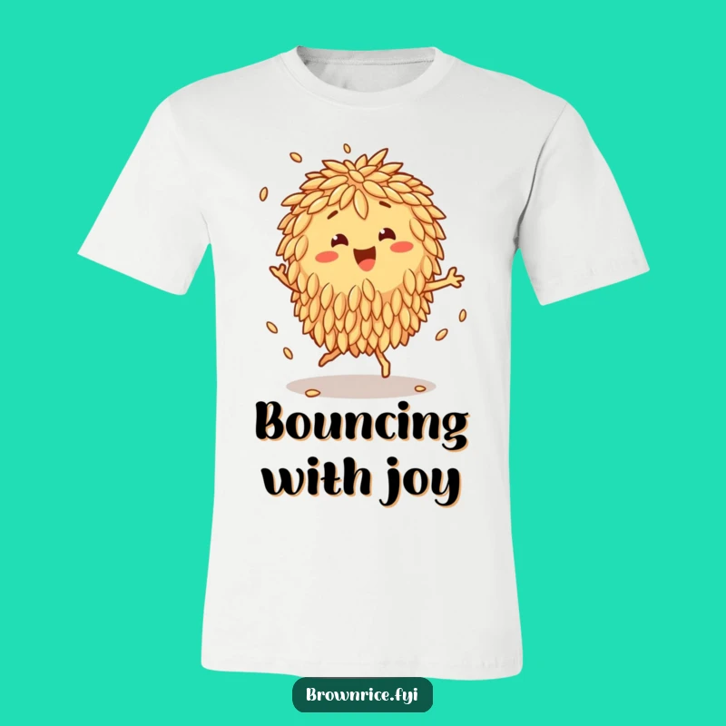 Funny Brown Rice Jig T-Shirt: Comedic Carb Apparel for a Joyful Celebration