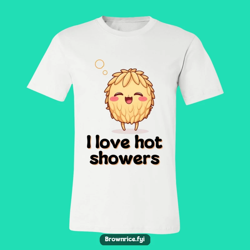 Funny Giggling Rice Grain T-Shirt: Hilarious Steamy Character Steals the Show