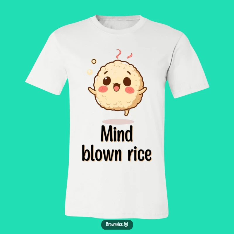 Funny Levitating Rice T-Shirt - Surprised Steam Character Tee