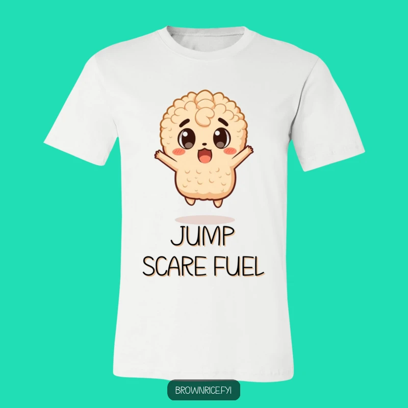 Funny Surprise Jump Brown Rice T-Shirt - Comedic Relief Gift for All!
