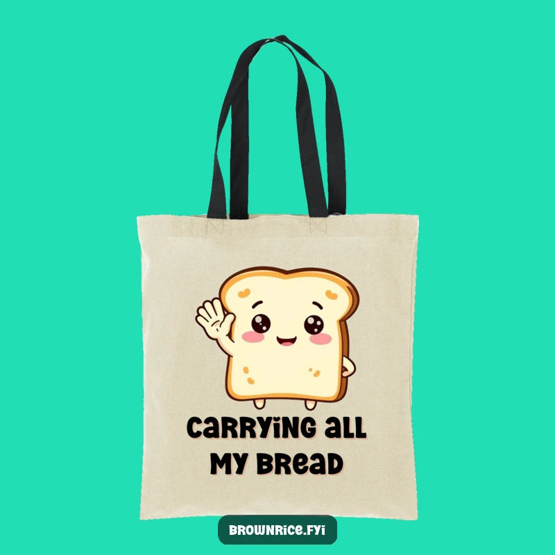Funny Toast Wave Tote Bag: Carry Your Day with a Smile