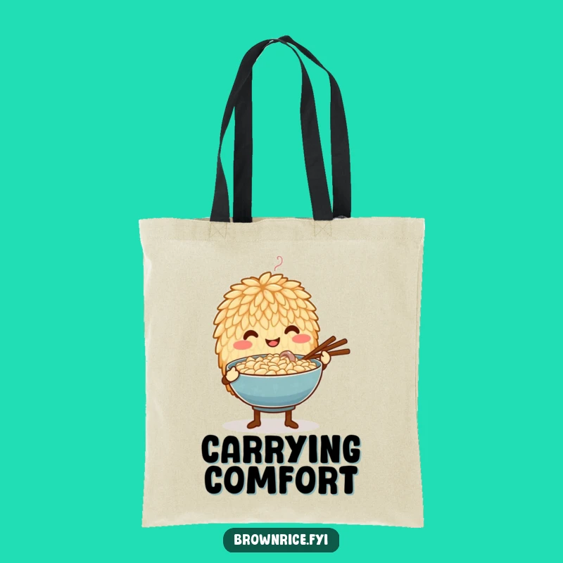 Funny Caring Rice Grain Tote Bag: Carry Nourishment with Love