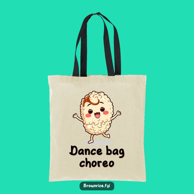 Funny Dancing Rice Tote: Silly Soy Sauce Grain Character Bag Gift