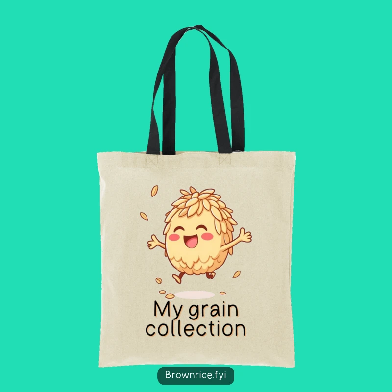 Funny Brown Rice Tote Bag: Carry Your Healthy Vibes