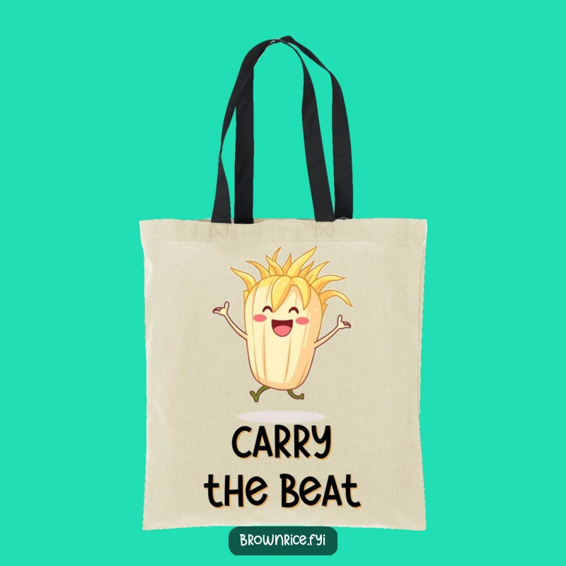 Funny Dancing Rice Stalk Tote Bag: Carry Your Fun Anywhere