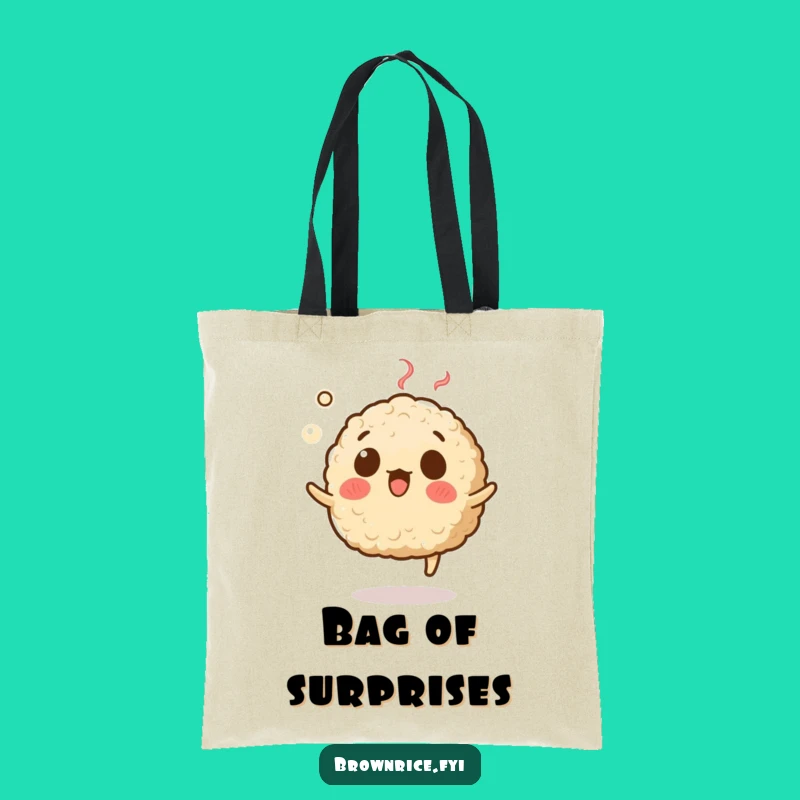 Funny Levitating Rice Tote Bag - Surprised Steam Carryall