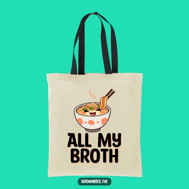 Funny Ramen Tote Bag: A Grinning Bowl for Your Groceries, a Hilarious Funny Gift
