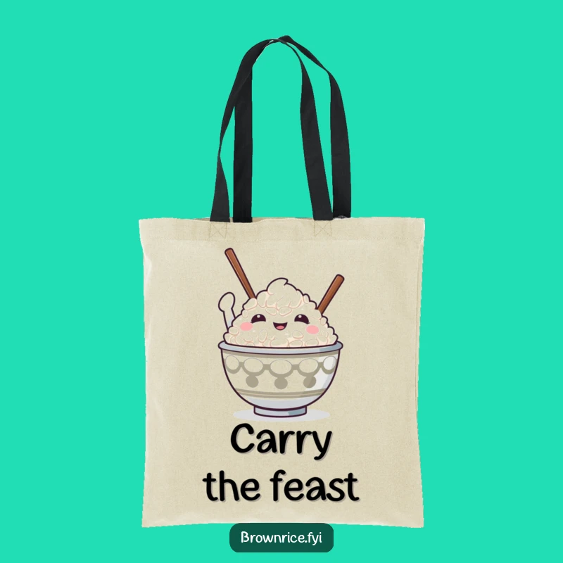 Funny Victory Rice Bowl Tote Bag: Carry Your Win in Style