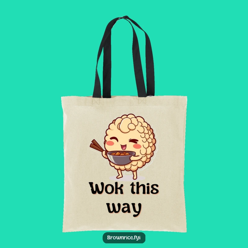 Funny Winking Rice Tote Bag - Playful Wok Accessory